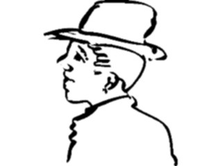 Sticker Custom Preview Image #102200 People Line Art Manin Hat2