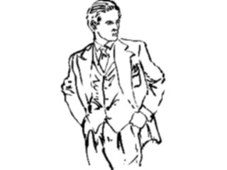 Sticker Custom Preview Image #102202 People Line Art Manin Suit1