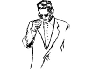 Sticker Custom Preview Image #102203 People Line Art Manin Suit2