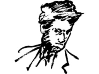 Sticker Custom Preview Image #102212 People Line Art Man Looking Down1