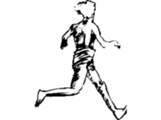 Sticker Custom Preview Image #102222 People Line Art Man Running1