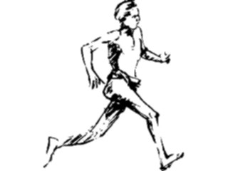 Sticker Custom Preview Image #102223 People Line Art Man Running2