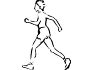 Sticker Custom Preview Image #102225 People Line Art Man Running4