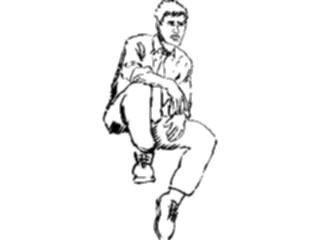 Sticker Custom Preview Image #102227 People Line Art Man Sitting1