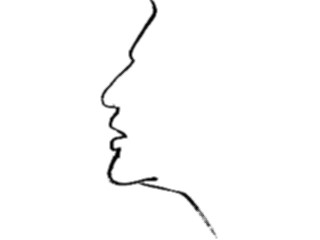 Sticker Custom Preview Image #102247 People Line Art Profile