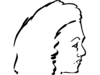 Sticker Custom Preview Image #102260 People Line Art Profile Female13