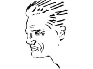 Sticker Custom Preview Image #102272 People Line Art Profile Male07