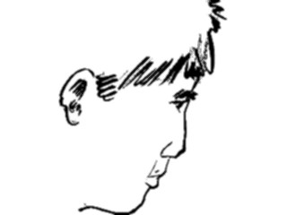 Sticker Custom Preview Image #102277 People Line Art Profile Male12