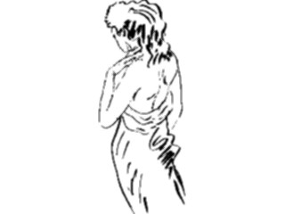 Sticker Custom Preview Image #102291 People Line Art Womanin Evening Gown3