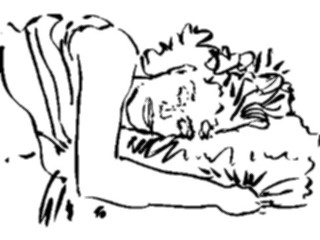 Sticker Custom Preview Image #102325 People Line Art Woman Sleeping