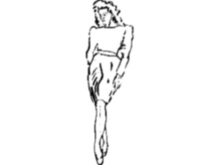 Sticker Custom Preview Image #102335 People Line Art Woman Walking4