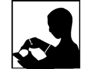 Sticker Custom Preview Image #102356 People Silhouettes Boy Holding Flashlight