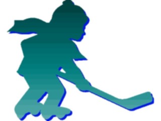 Sticker Custom Preview Image #102358 People Silhouettes Boy Playing Hockey