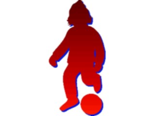 Sticker Custom Preview Image #102359 People Silhouettes Boy Playing Kickball