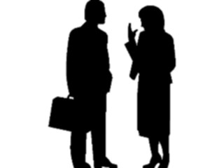 Sticker Custom Preview Image #102364 People Silhouettes Business Couple