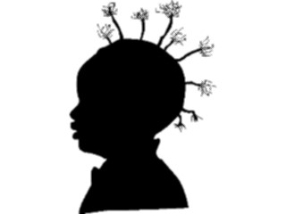 Sticker Custom Preview Image #102378 People Silhouettes Child Profile