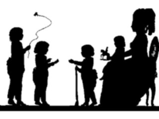 Sticker Custom Preview Image #102380 People Silhouettes Children1