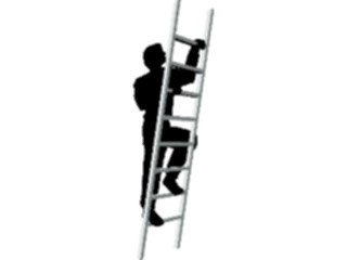 Sticker Custom Preview Image #102389 People Silhouettes Climbing Ladder