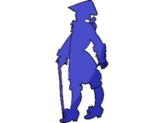 Sticker Custom Preview Image #102391 People Silhouettes Colonial Man