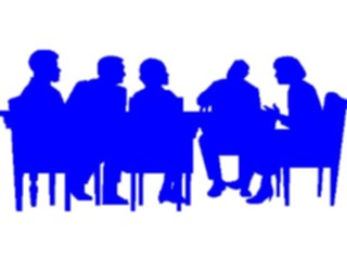 Sticker Custom Preview Image #102392 People Silhouettes Committee Meeting