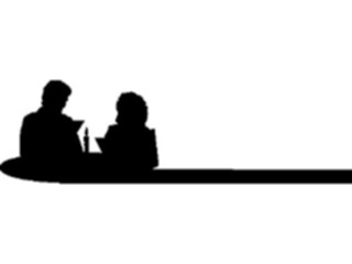 Sticker Custom Preview Image #102403 People Silhouettes Coupleat Bar