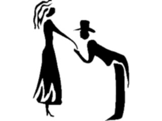 Sticker Custom Preview Image #102405 People Silhouettes Couple Courtship