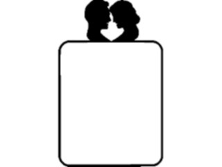 Sticker Custom Preview Image #102406 People Silhouettes Couple Frame1