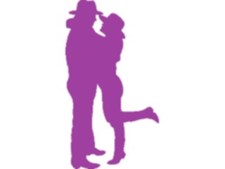 Sticker Custom Preview Image #102409 People Silhouettes Couple Kissing