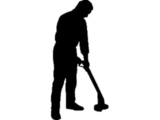 Sticker Custom Preview Image #102416 People Silhouettes Cutting Weeds