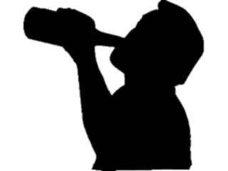 Sticker Custom Preview Image #102423 People Silhouettes Drinkingfrom Bottle