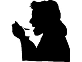 Sticker Custom Preview Image #102425 People Silhouettes Eating