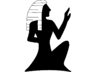 Sticker Custom Preview Image #102427 People Silhouettes Egyptian Woman2