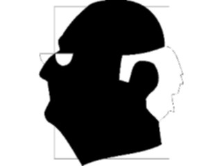 Sticker Custom Preview Image #102428 People Silhouettes Elderly Man