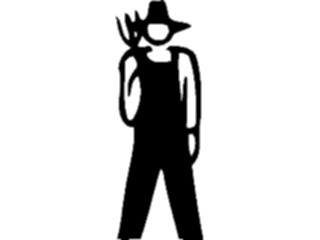 Sticker Custom Preview Image #102437 People Silhouettes Farmer