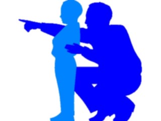 Sticker Custom Preview Image #102438 People Silhouettes Father Child1