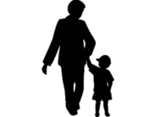 Sticker Custom Preview Image #102439 People Silhouettes Father Child2