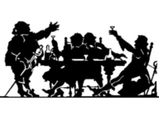 Sticker Custom Preview Image #102440 People Silhouettes Feast