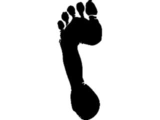 Sticker Custom Preview Image #102450 People Silhouettes Footprint Left1