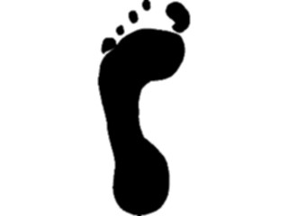 Sticker Custom Preview Image #102451 People Silhouettes Footprint Left2