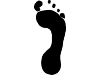 Sticker Custom Preview Image #102453 People Silhouettes Footprint Right2