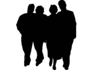 Sticker Custom Preview Image #102467 People Silhouettes Friends Walking2