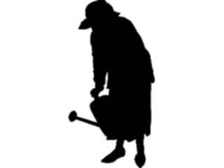 Sticker Custom Preview Image #102470 People Silhouettes Gardening