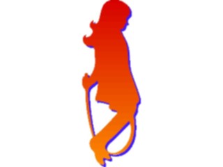 Sticker Custom Preview Image #102472 People Silhouettes Girl Jumping Rope