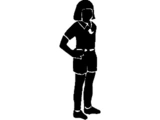 Sticker Custom Preview Image #102476 People Silhouettes Girl Standing