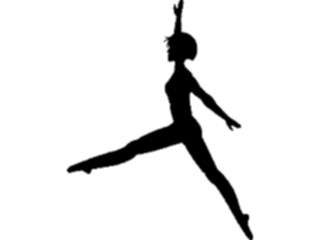 Sticker Custom Preview Image #102481 People Silhouettes Gymnast