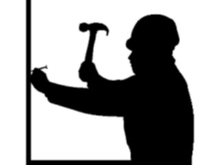 Sticker Custom Preview Image #102488 People Silhouettes Hammering