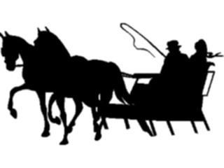 Sticker Custom Preview Image #102504 People Silhouettes Horse Carriage