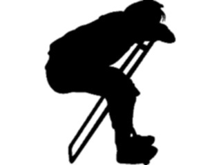 Sticker Custom Preview Image #102517 People Silhouettes Leaningon Chair3