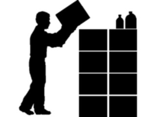 Sticker Custom Preview Image #102520 People Silhouettes Lifting Boxes