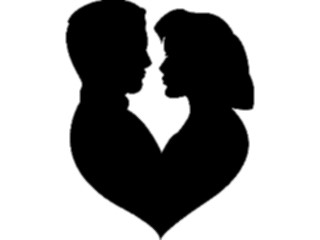 Sticker Custom Preview Image #102524 People Silhouettes Lovers